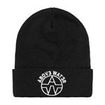 The Above Water Black Knitted Beanie White Logo