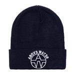 The Above Water Navy Blue Knitted Beanie White Logo