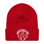 The Above Water Red Knitted Beanie White Logo